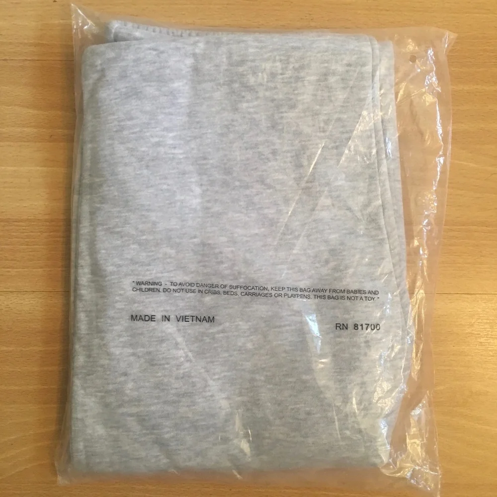 NEW Fleece Sweat Pants - Heather Grey - Size Large - Picture 4 of 4
